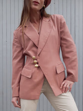 Charger l&#39;image dans la galerie, Blazer vintage Delphine - Rose poudré. Taille L, 40, 42 ou oversize
