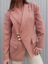 Charger l&#39;image dans la galerie, Blazer vintage Delphine - Rose poudré. Taille L, 40, 42 ou oversize
