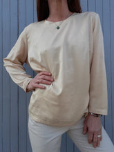 Charger l&#39;image dans la galerie, Blouse vintage Coline - Carrés irisés jaune pâle. Taille XL, 42, 44
