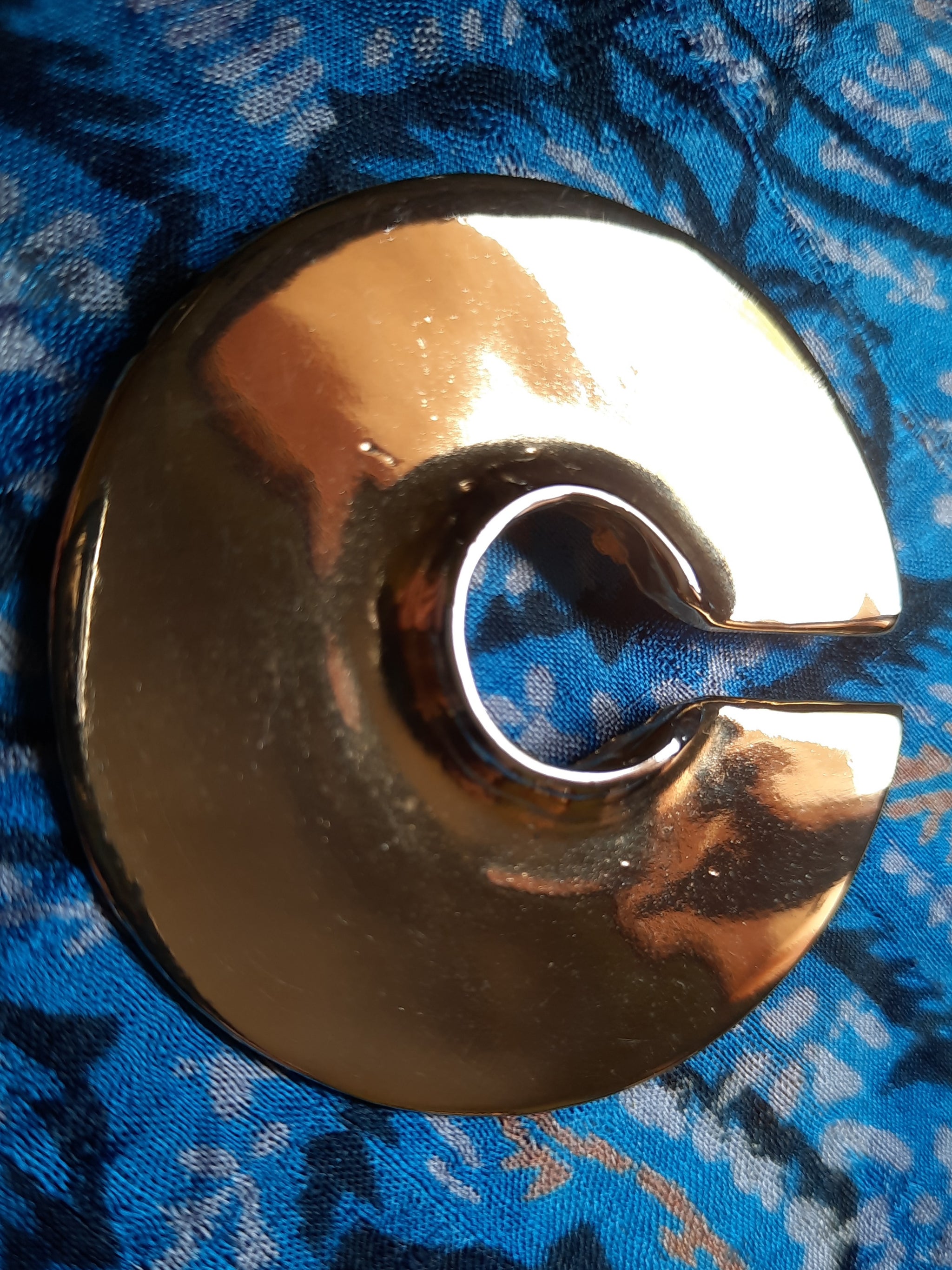 Grande Broche Vintage Sidney CARRON - Plaqué Argent 925, Style Moderniste