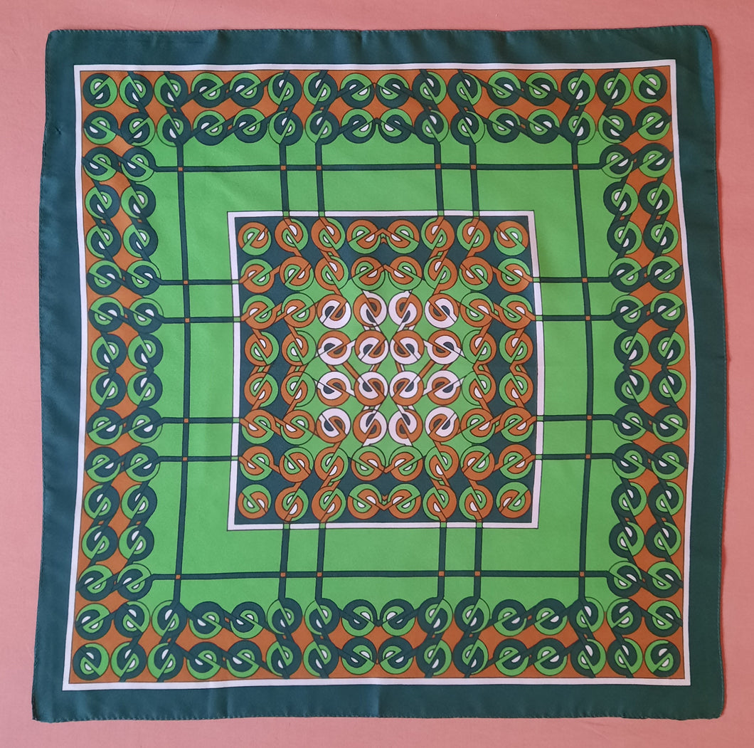 Petit foulard vintage Yolène - Vert pomme - 50 × 50