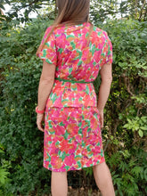 Charger l&#39;image dans la galerie, Ensemble vintage Hortense - Jupe et veste fleuries. Taille M, 38, 40. Marcelle Griffon.
