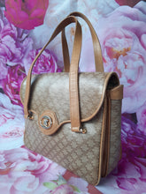 Charger l&#39;image dans la galerie, Sac vintage Luce - Motif Macadam beige et brun. Logo Triomphe. Céline. Made in Italy
