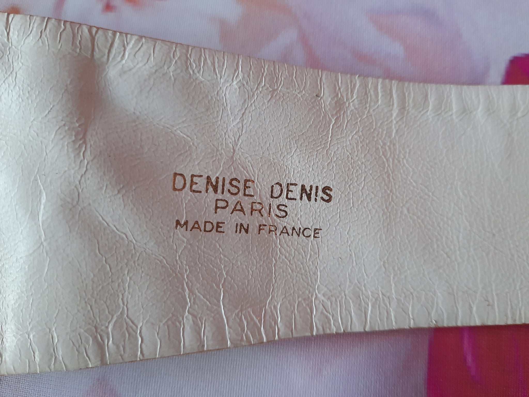 Ceinture Vintage Denise Denis - Taille 34 - Cuir Multicolore - Occasion