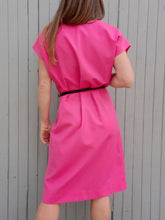 Charger l&#39;image dans la galerie, Robe vintage Gabrielle - Rose flashy. Double boutonnage. Taille XL  42, 44.
