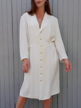 Charger l&#39;image dans la galerie, Robe vintage Colombe - Blanche. Taille XXL, 44, 46. Caroline Rohmer. Made in France.
