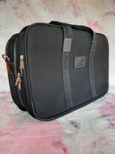 Charger l&#39;image dans la galerie, Sac de voyage Caroline - Valise week-end en toile noire. Lancel. Made in France
