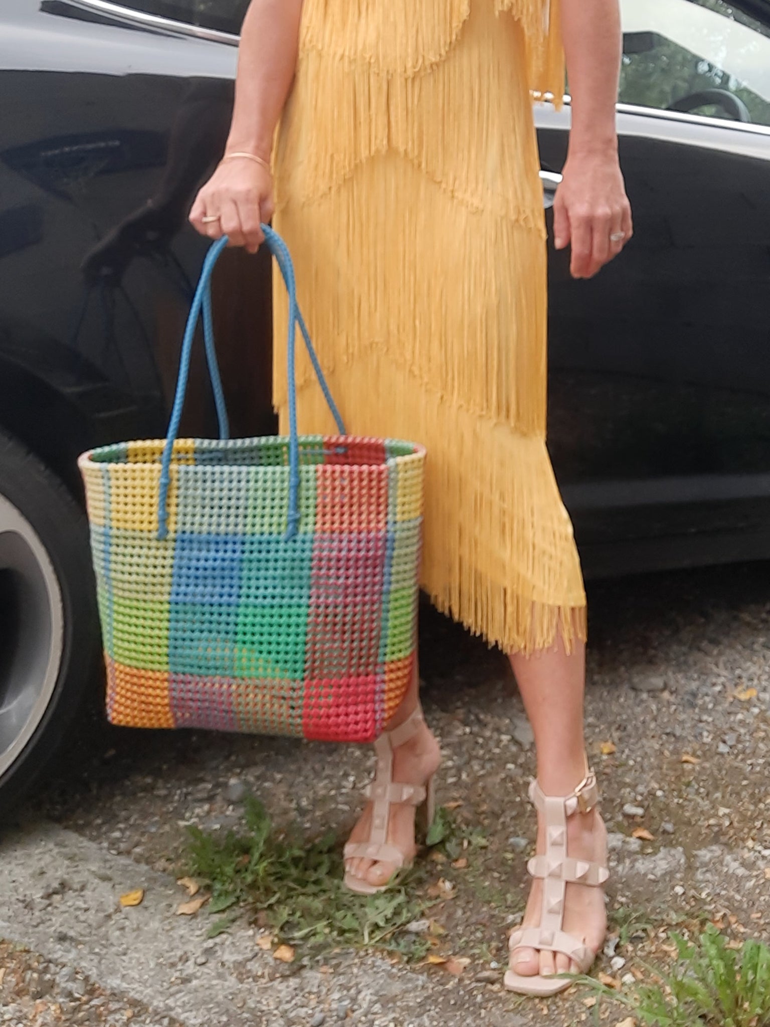 Grand Sac Cabas Courses Cabas En Plastique Rigide Cabas Vintage