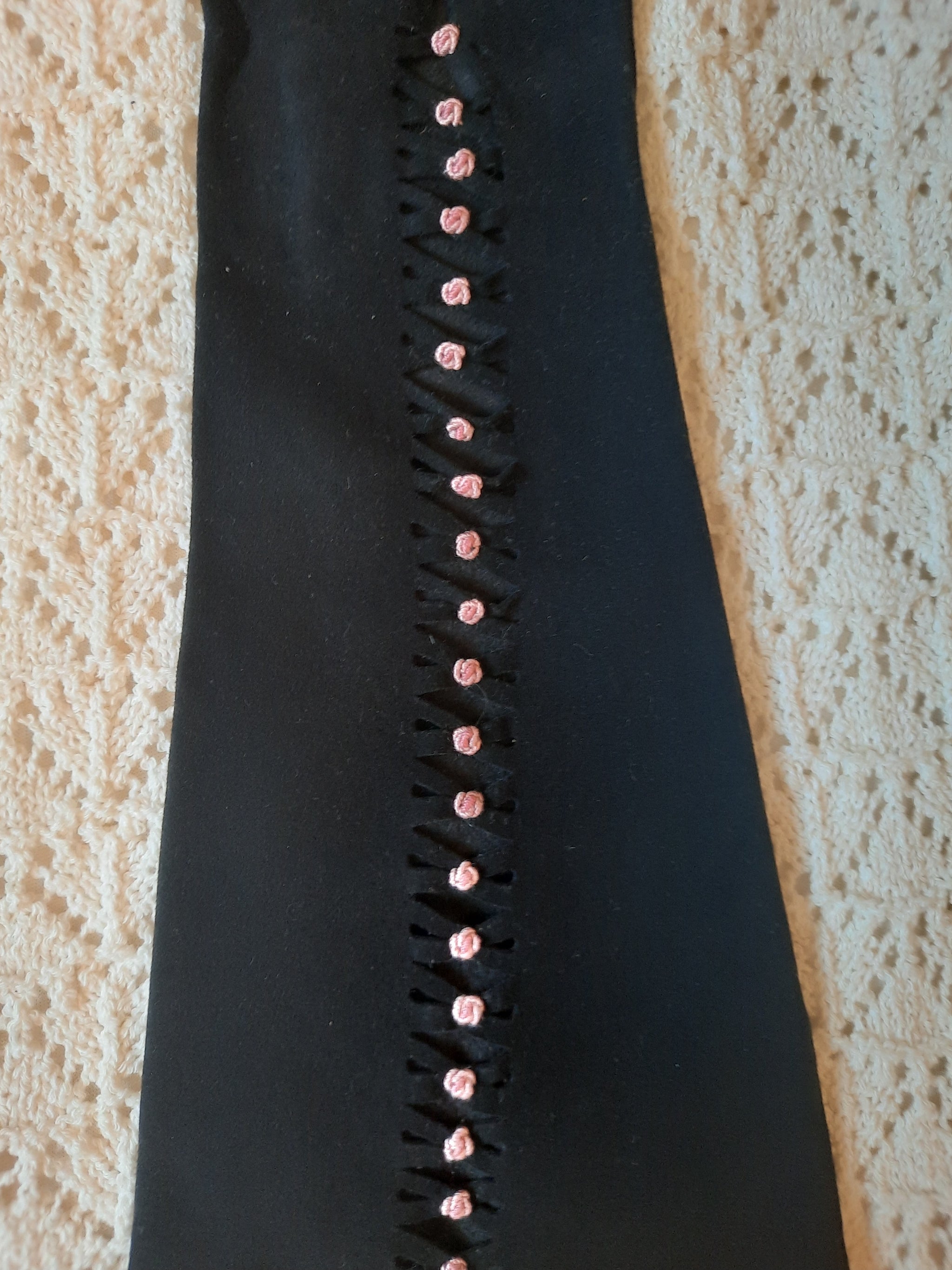 Paire De Gants Vintage En Cuir Souple Rose - Marque EDELKID GUIBERT Frères - Taille S
