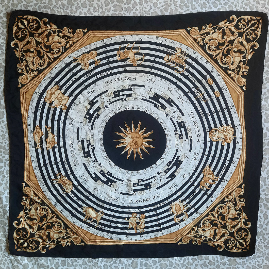 Foulard vintage Christina - Signes astrologiques.