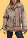 Veste En Cuir Synthétique Vintage Femme - Revers Daim - Couleur Unie | Manteau Chaud Automne/Hiver - 4