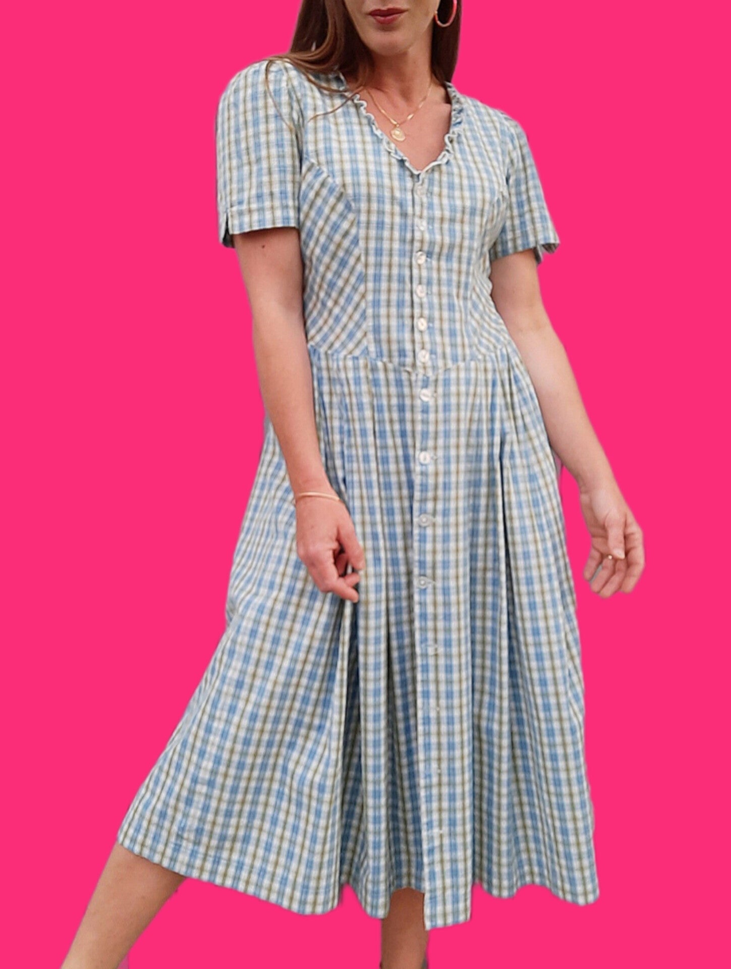 Patron de couture vintage pour robe d'été boutonnée, PDF à Patron de couture vintage pour robe d'été boutonnée, PDF à