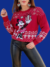 Charger l&#39;image dans la galerie, Pull &quot;Seconde&quot; Carla - Rouge Minnie. Taille M, 38, 40. Disney, Mickey and Friends.
