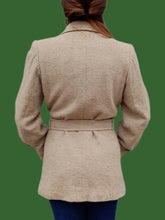 Charger l&#39;image dans la galerie, Manteau vintage Camille - Laine chinée beige. Taille S, 36, 38. Yves Saint Laurent. Rive Gauche. Made in France .
