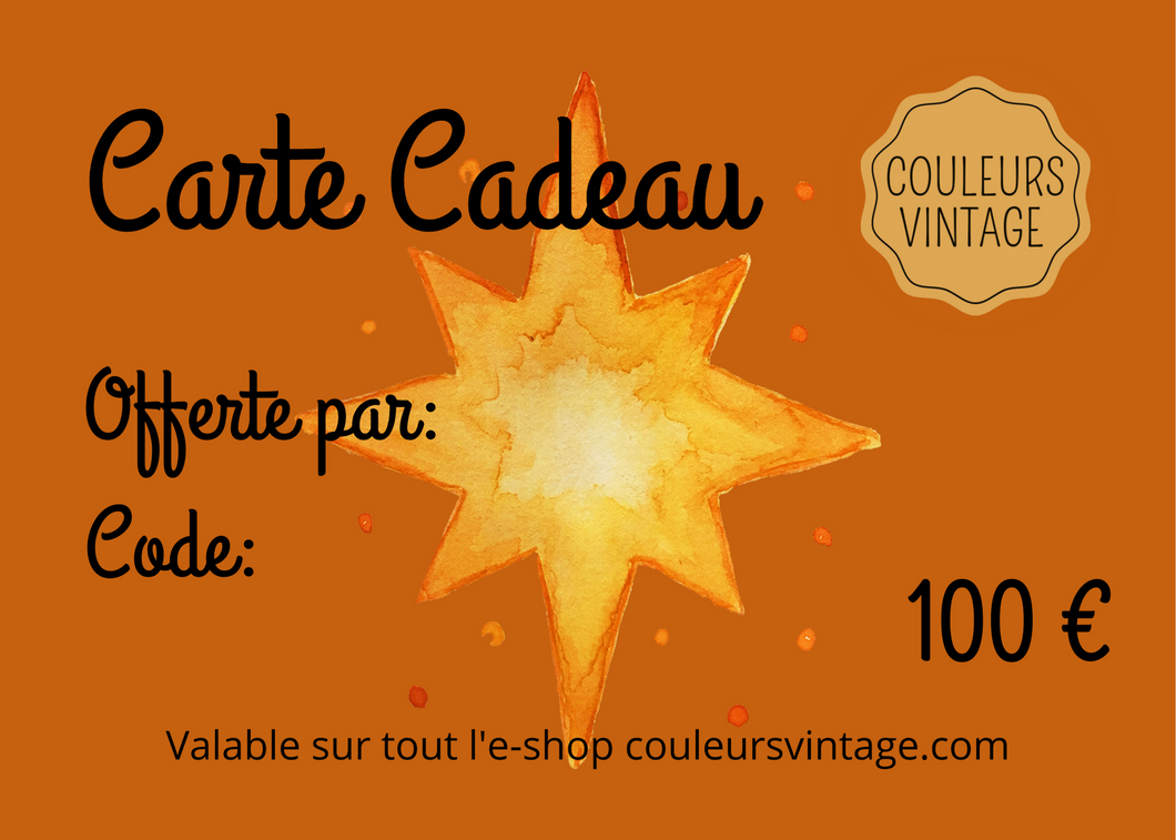 Carte Cadeau Vintage 100 €